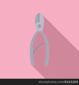 Care cut nail icon flat vector. Manicure care. Spa cosmetic. Care cut nail icon flat vector. Manicure care