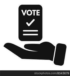 Care each vote icon simple vector. Democracy ballot. Voter people. Care each vote icon simple vector. Democracy ballot