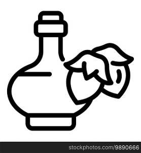 Care jojoba oil icon. Outline care jojoba oil vector icon for web design isolated on white background. Care jojoba oil icon, outline style