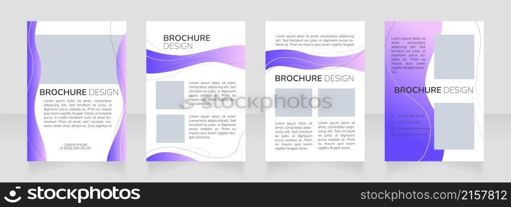 Care management blank brochure design. Template set with copy space for text. Premade corporate reports collection. Editable 4 paper pages. Nunito Bold, ExtraLight, Light fonts used. Care management blank brochure design