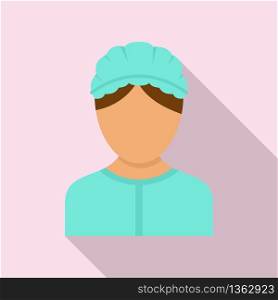 Care nurse icon. Flat illustration of care nurse vector icon for web design. Care nurse icon, flat style
