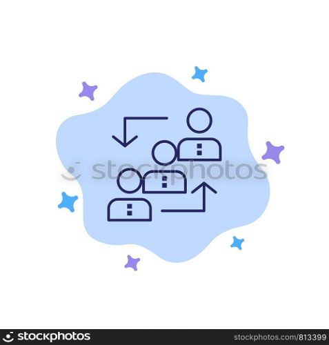 Career, Advancement, Employee, Ladder, Promotion, Staff, Work Blue Icon on Abstract Cloud Background