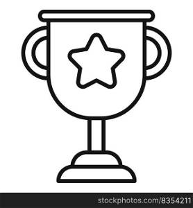 Career cup icon outline vector. Company challenge. Race repeat. Career cup icon outline vector. Company challenge