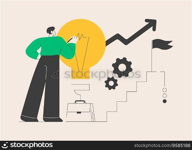 Career development abstract concept vector illustration. Career change, manage successful alternative career, retraining for a new job, employee performance, job responsibility abstract metaphor.. Career development abstract concept vector illustration.