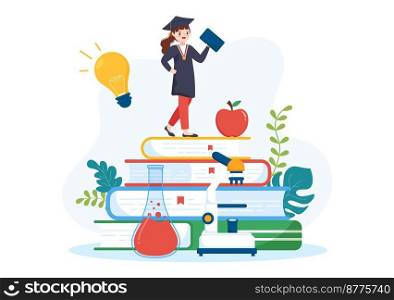 Career Education with Growth Concept Learning Model to Associate Activity for Real Experience in Flat Cartoon Hand Drawn Template Illustration
