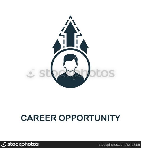 Career Opportunity icon. Monochrome style design from management collection. UI. Pixel perfect simple pictogram career opportunity icon. Web design, apps, software, print usage.. Career Opportunity icon. Monochrome style design from management icon collection. UI. Pixel perfect simple pictogram career opportunity icon. Web design, apps, software, print usage.