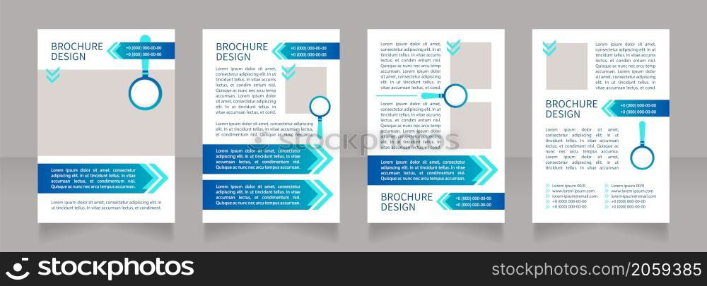 Career prospects and benefits blank brochure layout design. Vertical poster template set with empty copy space for text. Premade corporate reports collection. Editable flyer 4 paper pages. Career prospects and benefits blank brochure layout design