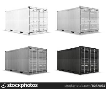 cargo container vector illustration isolated on white background