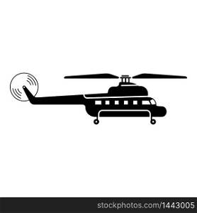 Cargo helicopter icon. Simple illustration of cargo helicopter vector icon for web design isolated on white background. Cargo helicopter icon, simple style