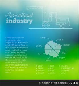 Cargo industry transportation infographic card. Vector illustration.