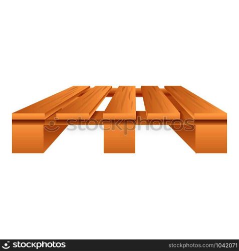 Cargo pallet icon. Cartoon of cargo pallet vector icon for web design isolated on white background. Cargo pallet icon, cartoon style