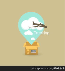 cargo plane icon. Flat modern style vector design