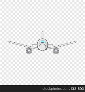 Cargo plane icon in cartoon style on a background for any web design . Cargo plane icon in cartoon style