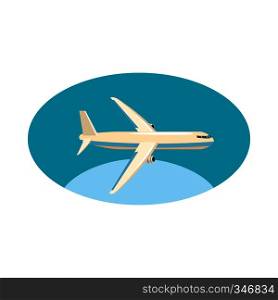 Cargo plane icon in cartoon style on a white background. Cargo plane icon, cartoon style
