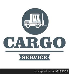 Cargo service logo. Simple illustration of cargo service vector logo for web. Cargo service logo, simple gray style