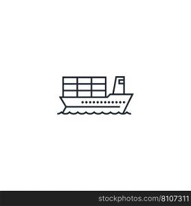 Cargo ship creative icon from transport icons Vector Image