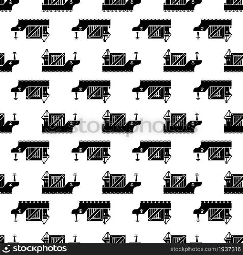 Cargo ship delivery pattern seamless background texture repeat wallpaper geometric vector. Cargo ship delivery pattern seamless vector