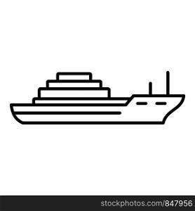 Cargo ship icon. Outline cargo ship vector icon for web design isolated on white background. Cargo ship icon, outline style