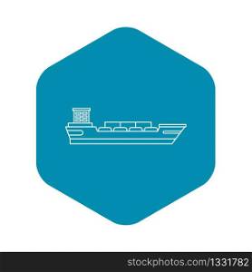 Cargo ship icon. Outline illustration of cargo ship vector icon for webicon. Outline illustration of vector icon for web. Cargo ship icon, outline style