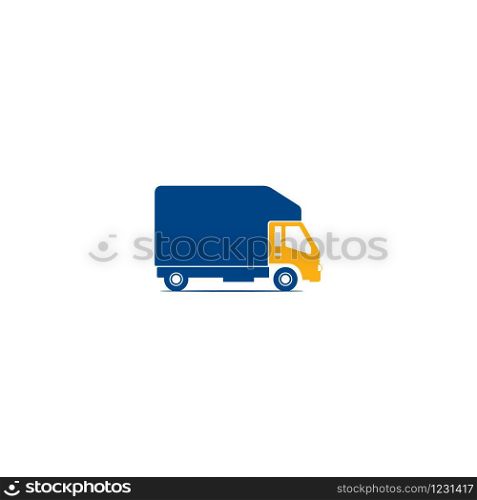 Cargo transport truck vector logo design.