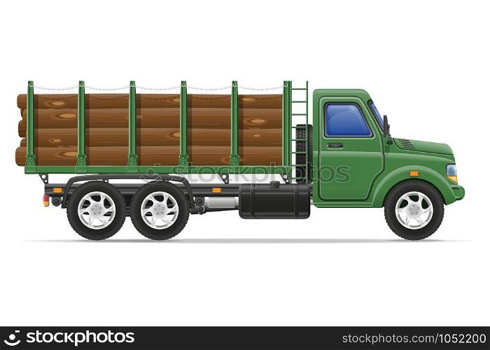 cargo truck delivery and transportation of construction materials concept vector illustration isolated on white background