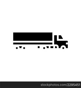 cargo truck glyph icon vector. cargo truck sign. isolated contour symbol black illustration. cargo truck glyph icon vector illustration