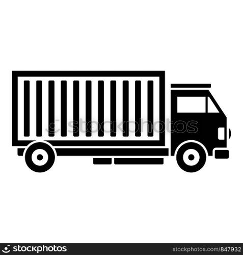 Cargo truck icon. Simple illustration of cargo truck vector icon for web design isolated on white background. Cargo truck icon, simple style