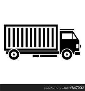 Cargo truck icon. Simple illustration of cargo truck vector icon for web design isolated on white background. Cargo truck icon, simple style