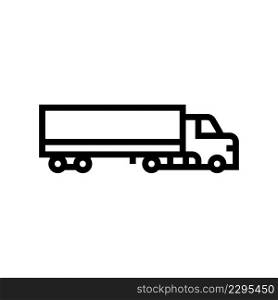 cargo truck line icon vector. cargo truck sign. isolated contour symbol black illustration. cargo truck line icon vector illustration