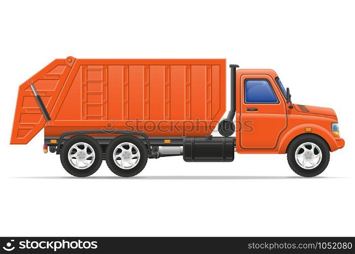 cargo truck remove garbage vector illustration isolated on white background