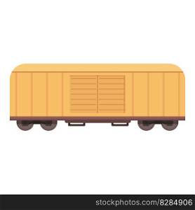 Cargo wagon icon cartoon vector. Train goods. Tank coal. Cargo wagon icon cartoon vector. Train goods