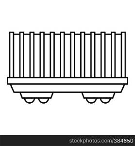 Cargo wagon icon. Outline illustration of cargo wagon vector icon for web design. Cargo wagon icon, outline style