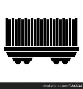 Cargo wagon icon. Simple illustration of cargo wagon vector icon for web design. Cargo wagon icon, simple style