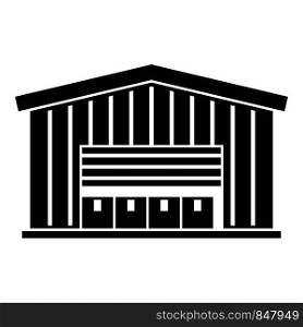 Cargo warehouse icon. Simple illustration of cargo warehouse vector icon for web design isolated on white background. Cargo warehouse icon, simple style