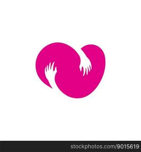 caring love logo vector icon illustration design 