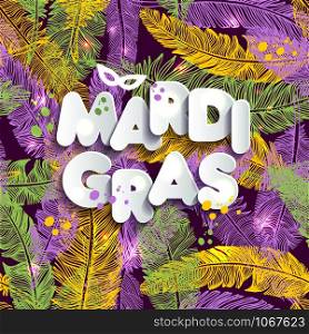 Carnival background. Seamless patern with hand drawn elements.. Carnival background. Seamless patern with hand drawn elements. Sign Mardi Gras in paper style.