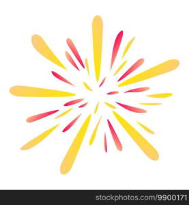 Carnival firework icon. Cartoon of carnival firework vector icon for web design isolated on white background. Carnival firework icon, cartoon style