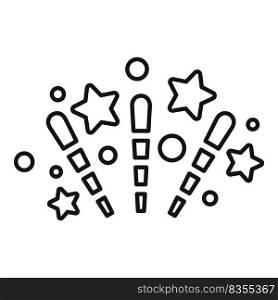 Carnival firework icon outline vector. Star event. Celebrate year. Carnival firework icon outline vector. Star event