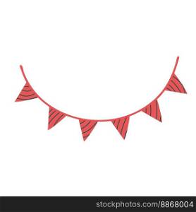 Carnival garland with flags. Decorative colorful party pennants for birthday celebration, festival and fair decoration. Holiday background with hanging flags. Vector,. Carnival garland with flags. Decorative colorful party pennants for birthday celebration, festival and fair decoration. Holiday background with hanging flags. Vector