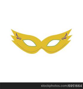 Carnival mask flat design icon. Vector eps10 illustration.