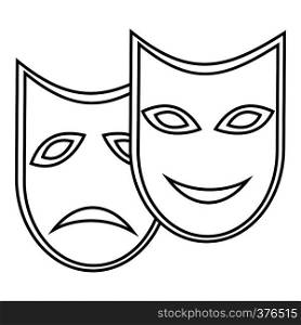 Carnival mask icon. Outline illustration of carnival mask vector icon for web. Carnival mask icon, outline style