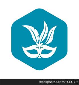 Carnival mask icon. Simple illustration of carnival mask vector icon for web. Carnival mask icon, simple style