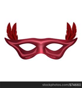 Carnival mask mockup. Realistic illustration of carnival mask vector mockup for web. Carnival mask mockup, realistic style