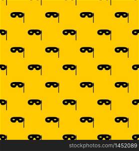 Carnival mask pattern seamless vector repeat geometric yellow for any design. Carnival mask pattern vector