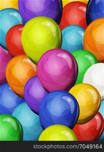 Carnival Party Balloons Background. Illustration of a set of carnival and holidays party balloons, for festive backgrounds