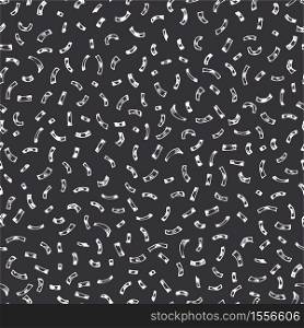 Carnival Seamless Confetti Cute pattern on black chalckboard for Vintage decoration holiday festive design. Abstract repeat background. Grunge texture. Graphic Vector illustration art.. Carnival Seamless Confetti Cute pattern on black chalckboard for decoration holiday festive Vintage design Abstract repeat background. Grunge texture.