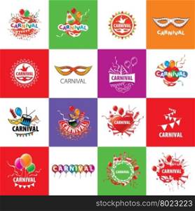 Carnival vector logo. Abstract logo template carnival or festival. Vector illustration