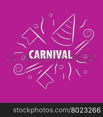 Carnival vector logo. Abstract logo template carnival or festival. Vector illustration