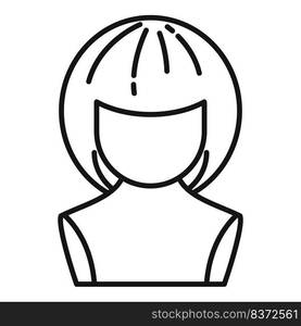 Carnival wig icon outline vector. Long hair. Trendy fashion. Carnival wig icon outline vector. Long hair