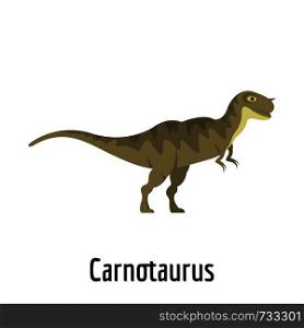 Carnotaurus icon. Flat illustration of carnotaurus vector icon for web.. Carnotaurus icon, flat style.